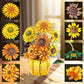 YYMayLsh Sunflowers Building Set, 1009PCS Plastic Home Decor for Adults, 5"x9"x11", Yellow/Orange, Van Gogh Prints Art