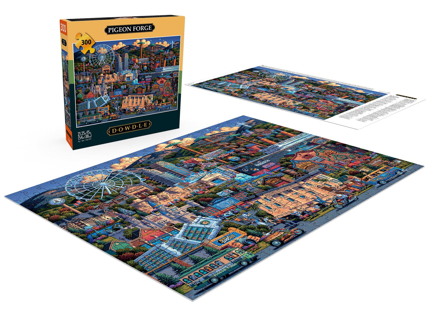 Buffalo Games - Dowdle - Pigeon Forge - 300 Piece Jigsaw Puzzle For Adults -Challenging Puzzle Perfect For Game Nights - Finished Size Is 21.25 X 15.00