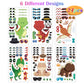 24 Sheets Dinosaur Make A Face Sticker Sheets For Kids Todders Activities, Make Your Own Stickers For Kids Birthday Party Favor