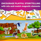 Quokka Travel Magnetic Puzzles For Toddlers 1-3 - 20+Pcs Animal Game With Extra-Long Play Book - Fun Travel Game Toy For Kids Ag