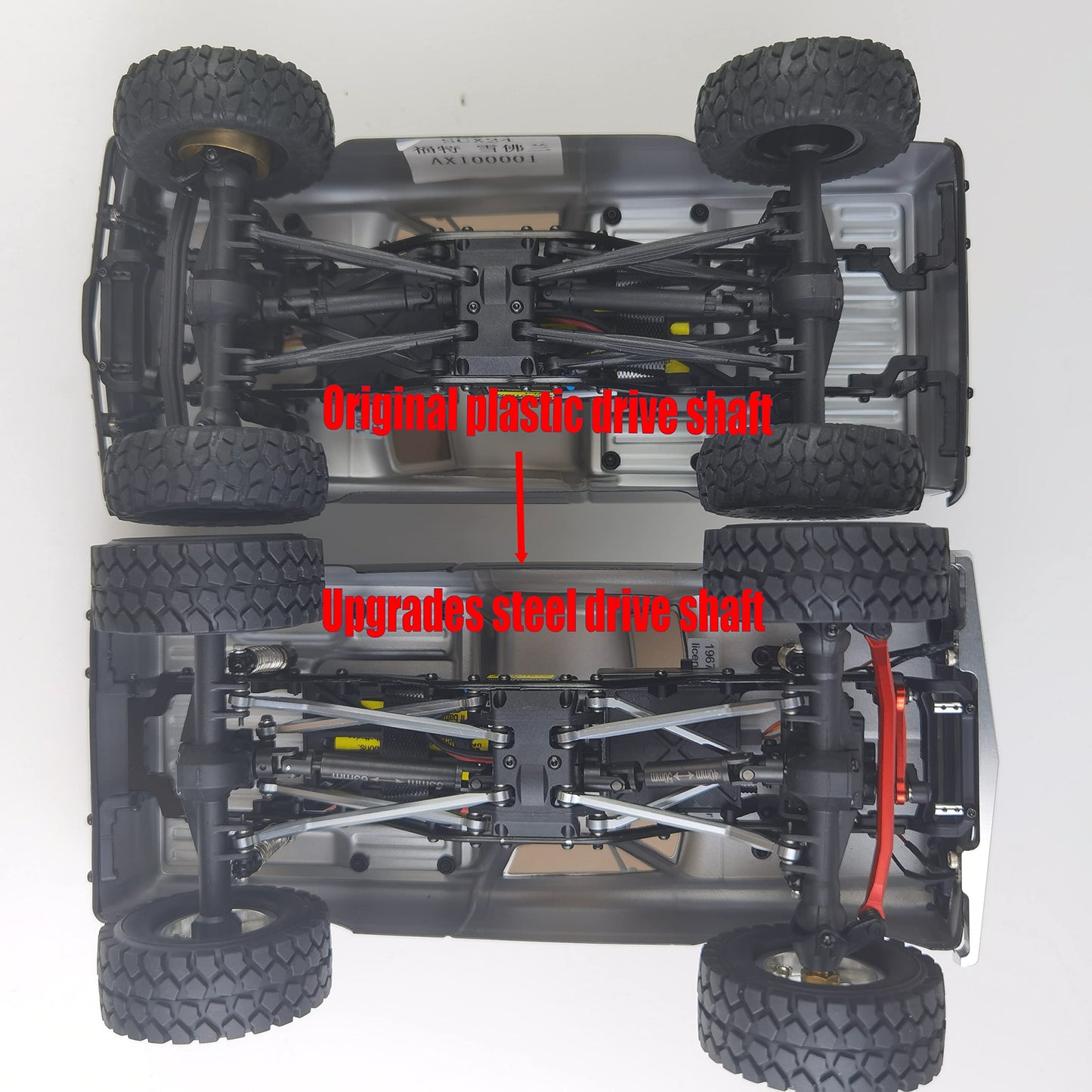 Rc Crawler Car Steel Drive Shaft Cvd Transmission Shaft 40+53Mm For 1:24Th Axial Scx24 Bronco C10 Jlu Crc Axi00001/Axi00002/Axi0