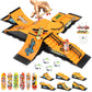 Rngodo Finger Skateboard Ramps Set, 6-In-1 Bigger Fingerboard Skatepark Skate Park Kit Training Props With 6 Finger Skateboard 6