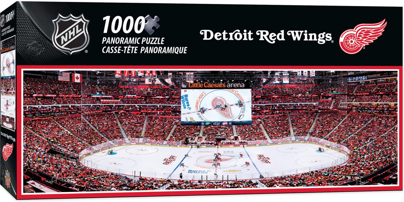 Masterpieces 1000 Piece Sports Jigsaw Puzzle - Nhl Detroit Red Wings Center View Panoramic - 13''X39''