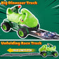 YOOYID Dinosaur Truck Toys for 2 3 4 5 Year Old Boy with 6 Die-Cast Metal Toy Cars, Gifts for 2 3 4 5 Year Old Boys, Foldable Tr