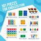 Brickyard Building Blocks Stem Toys - Educational Building Toys For Kids Ages 4-8 With 101 Pieces, Tools, Design Guide And Toy S