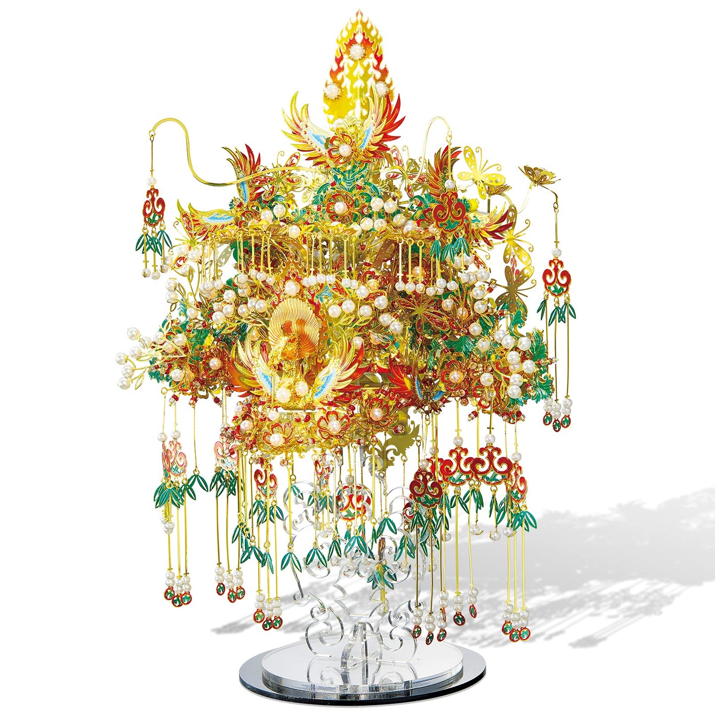 Piececool 3D Metal Asian Puzzles Model Kits- Garuda Coronet Metal Building Kit For Adults, Brain Teaser Puzzle Diy Handcraft Model Kits, Fidget Toys Gifts For Teens Man Woman Family- 522 Pcs