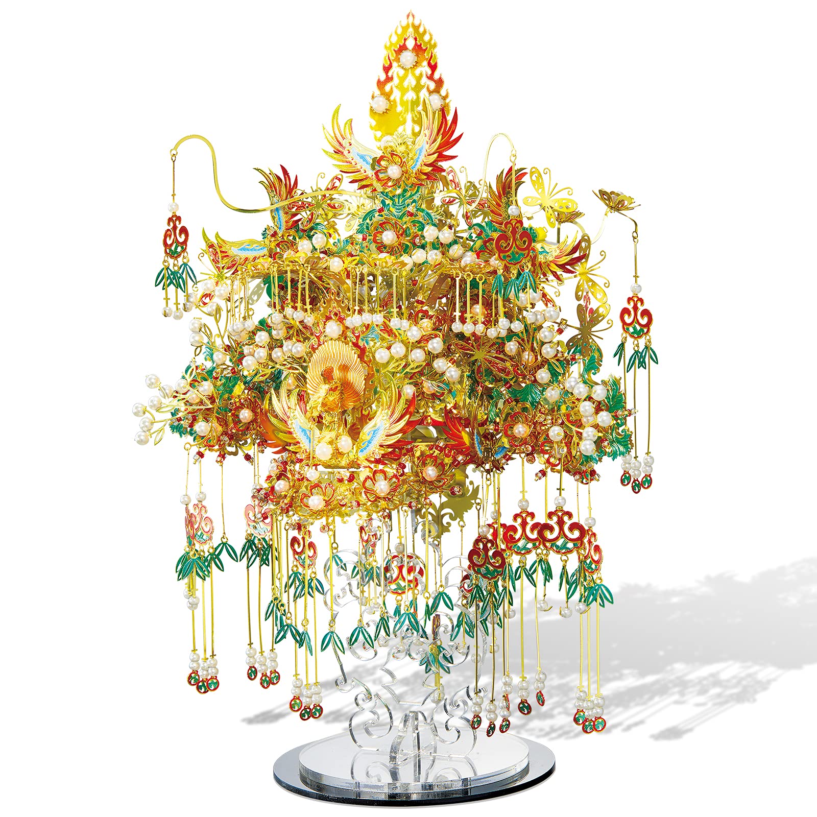 Piececool 3D Metal Asian Puzzles Model Kits- Garuda Coronet Metal Building Kit For Adults, Brain Teaser Puzzle Diy Handcraft Model Kits, Fidget Toys Gifts For Teens Man Woman Family- 522 Pcs