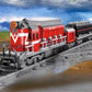 General Jim's Red Diesel Cargo Train Building Blocks Set - 1000+ Pieces, Automatic Running System, Multi-colored, Model 689585219054