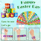SUNPROUND 100Pcs Easter Slap Bracelets, Easter Basket Stuffers Party Favors Snap Wristbands for Kids Egg Fillers Gifts Exchange