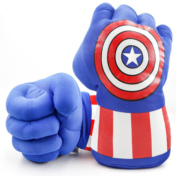 Mizzuco Kids Superhero Gloves,Superhero Hands Kids Soft Plush Cosplay For Boy Girl Christmas Halloween Birthday Gift (Blue)