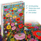 Bgraamiens 1000 Piece Jigsaw Puzzles for mature-themeds - Maximalism Poppies and Butterflies - Bold Floral Arrangement with Vibrant Insects - Challenging Nature-Themed Gift