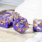 Hddais Dnd Dice Set, 7Pcs Polyhedral Dice Set Filled With Colorful Foil For Dungeons And Dragons, Purple D&D Dice For Role Playi