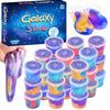 24 Pack Galaxy Slime Kit, Galaxy Slime Cup Party Favors for Girls Boys, 12 Constellations Series Mini Slime Bulk, Wet, Non-Stick