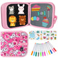 Erasable Doodle Set for Kids - Magic Drawing Book with 12 Watercolor Pens, 14 Pages - Road Trip Car Game Writing Painting Set fo