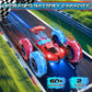 cosone RC Stunt Car for Kids, 360° Rotating, Rechargeable, Model T1, Standard Size, Red & Blue, Perfect Birthday Gift for Ages 6-10