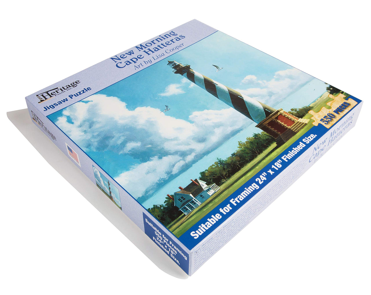 Heritage Puzzle New Morning Cape Hatteras Light 550 Piece Jigsaw Puzzle