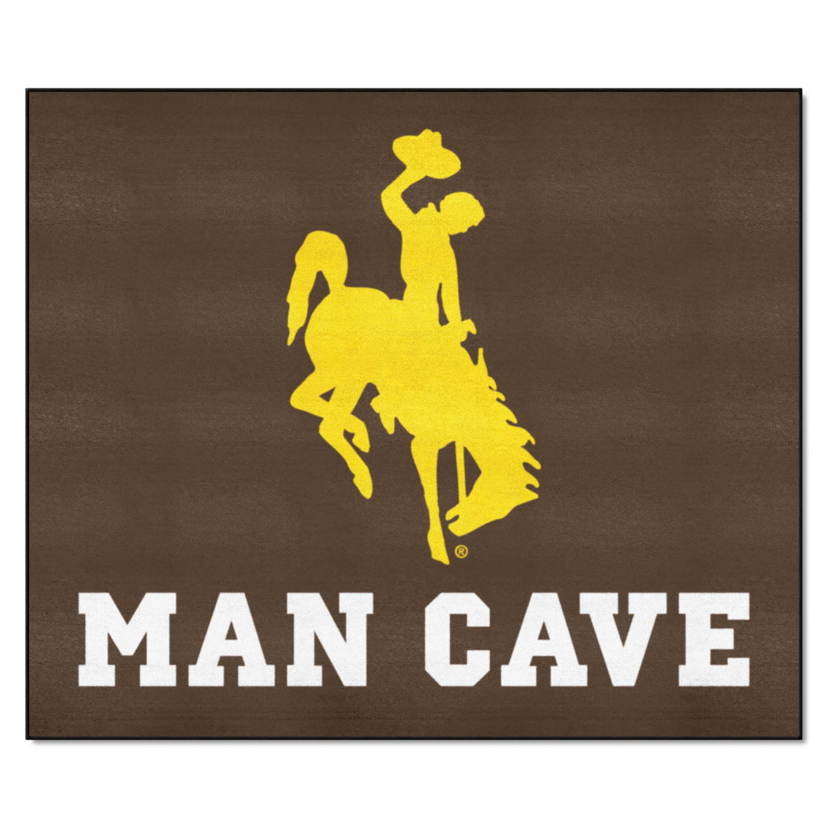 FANMATS 17335 Wyoming Cowboys Man Cave Tailgater Rug - 5ft. x 6ft. Sports Fan Area Rug, Home Decor Rug and Tailgating Mat