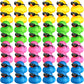 Chivao 48 Pcs Mini Rubber Ducks Bath Duck In Bulk 48 Sunglasses Toy Set Christmas Valentine Duck Gift Bath Toy Bathtub Toys For Gift Holiday Cruise Birthday Party Favor(Mixed Color)