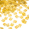 WILLBOND Gold 50th Confetti, 50 Number Birthday Confetti, 50th Wedding Anniversary Party Table Decorations, 2 Bags (1400 Pieces)