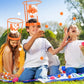 2 Pack Head Hoop Basketball Party Game For Kids And Adults Carnival Game Adjustable Basket Net Headband With 20 Balls For Carnival Party Birthday Party Family Indoor Outdoor Game (Orange)