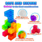 Ouxia Magnetic Building Blocks Magic Magnetic 3D Puzzle Cubes, Set Of 7 Multi Shapes Magnetic Blocks With 54 Guide Cards, Childr
