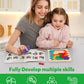 Coogam Wooden Tangram Puzzle, Color Shape Pattern Jigsaw Brain Teasers 3D Logic Iq Game Geometric Blocks Montessori Stem Educational Toys Gift For All Age