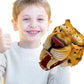 Gemini&Genius Saber-Toothed Tiger Hand Puppet, Saber-Toothed Wild Animal Puppets Toys, Soft Rubber- Realistic Action Figure Toys