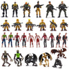 Qutumill Army Men Action Figures Playset  30 PCS Soldiers Zombies Monsters Action Figures with  Gear Equipment Accessories - 4 Inches Military Action Figures Toy for Boys Ages 6-12 Years Old
