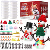 LAHAND 12-Pack Christmas Snowman Crafts Sets for Kids, Modeling Clay Snowman DIY Kit,Christmas Stocking Stuffers for Kids, Perfe