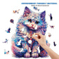 Aeekdook Wooden Puzzles for mature-themeds - Ragdoll Cat Puzzle Wood Puzzles mature-themed - Wooden Jigsaw Puzzles Unique Animal Shape Relax Puzzles (M - 8.6 * 11.4in-200pcs)