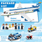 City Passenger Airplane Building Set, 4 In 1 Stem Toy With A Large Plane, Passenger Bus, Luggage Truck, Container Loader, And 7 Minifigures, Compatible With Lego Plane, Airport Gift For Boy 6+