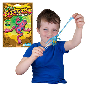 Jumbo Extreme Stretchies - Frog From Deluxebase. Large Stretchy Frog Toy. Squishy Animal Figure For A Stress Relief Toys And Fid