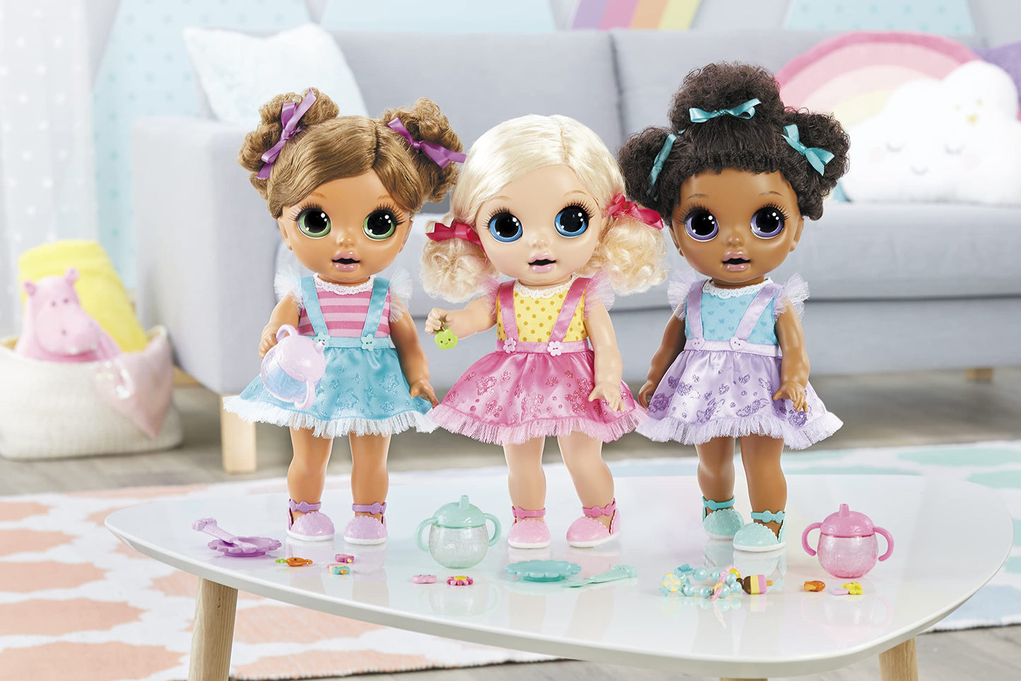 Baby Born Surprise Magic Potty Surprise Doll Blue Eyes with 30 + Magical Surprises | Doll Pees Glitter & Poops Surprise - Charms