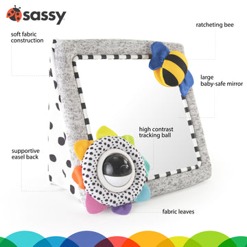 Sassy Tummy Time See Me Floor Mirror For Ages 0+ Months (80928)