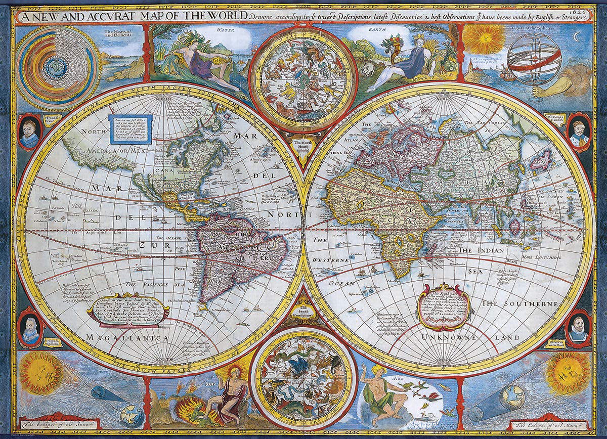 Eurographics New And Accurate Map Of The World Puzzle (1000-Piece), 6000-2006