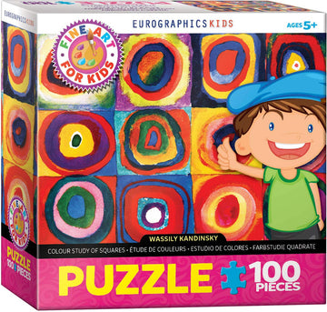 Eurographics Colour Study Of Squares By Wassily Kandinsky 100-Piece Puzzle, Multicolor