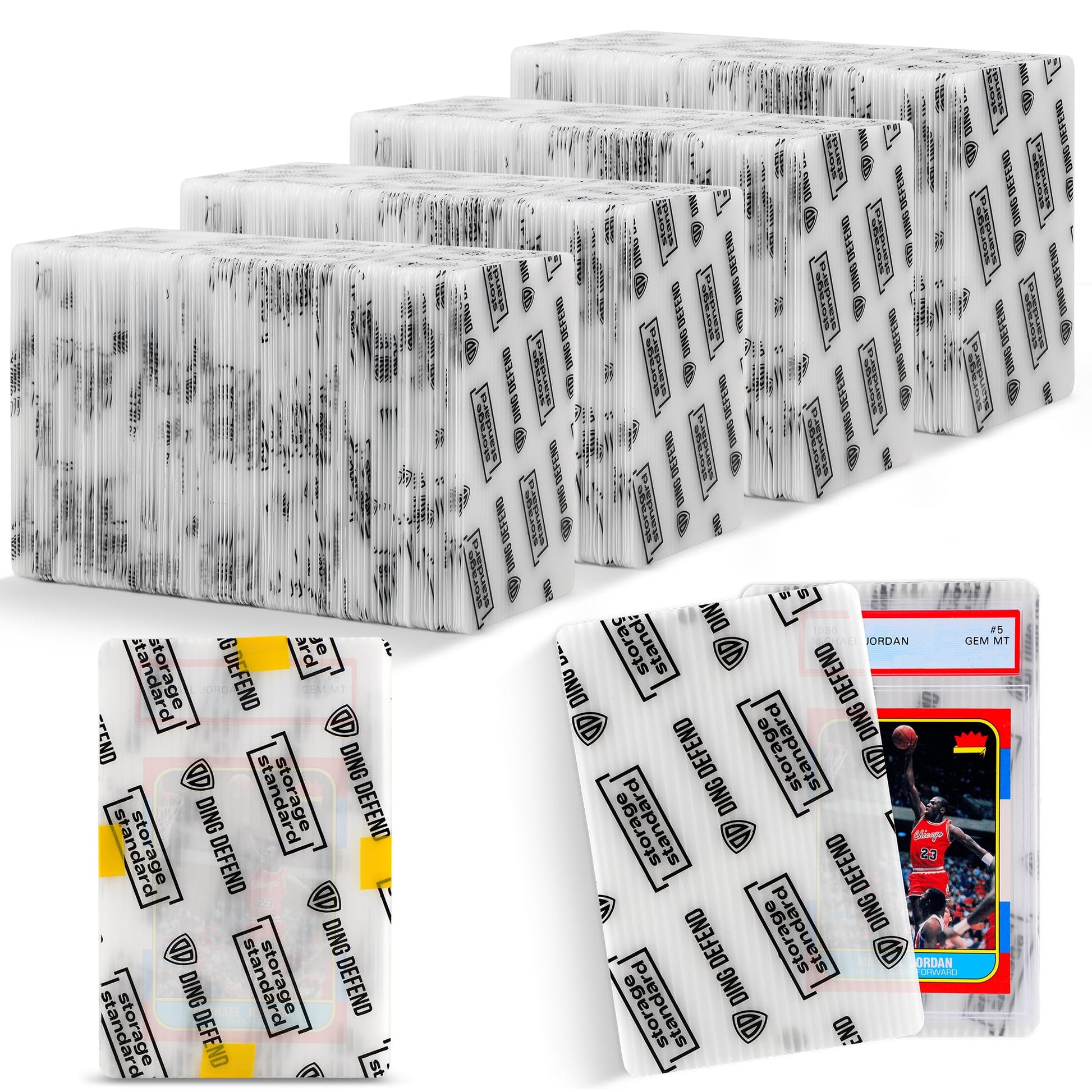 Card Protectors Trading Cards Shipping Supplies  510-Pack 4'' x 6'' Graded Card Sleeves for Mailing Inserts  Plastic Semi Rigid Card Holder Better Than Corrugated Cardboard Sheets