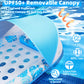KIZJORYA 2025 New Pool Floats mature-themed with Canopy and Cup Holder  3-in-1 Inflatable Pool Lounge Floaties for Swimming Pool Lake Beach Water  Raft Lounger Floating Chair for mature-themeds Heavy Duty