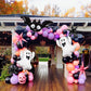 Pink purple black Halloween Balloon Garland Arch Kit 122Pcs with Cute Bat Ghost mylar foil Balloons for Girls Two spooky Hallowe