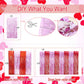EUFARS Valentines Day Party Decorations - 4 Pack of 3.2x8.2ft Red Pink Foil Fringe Curtains Streamers Backdrop for Birthday Gale