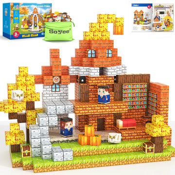 Magnetic Blocks - Build Mine Magnet World Magic World Adventure Set, 1 Magnet Cubes Kids Sensory Toys for Kids Age 3-5 5-7 8-12,