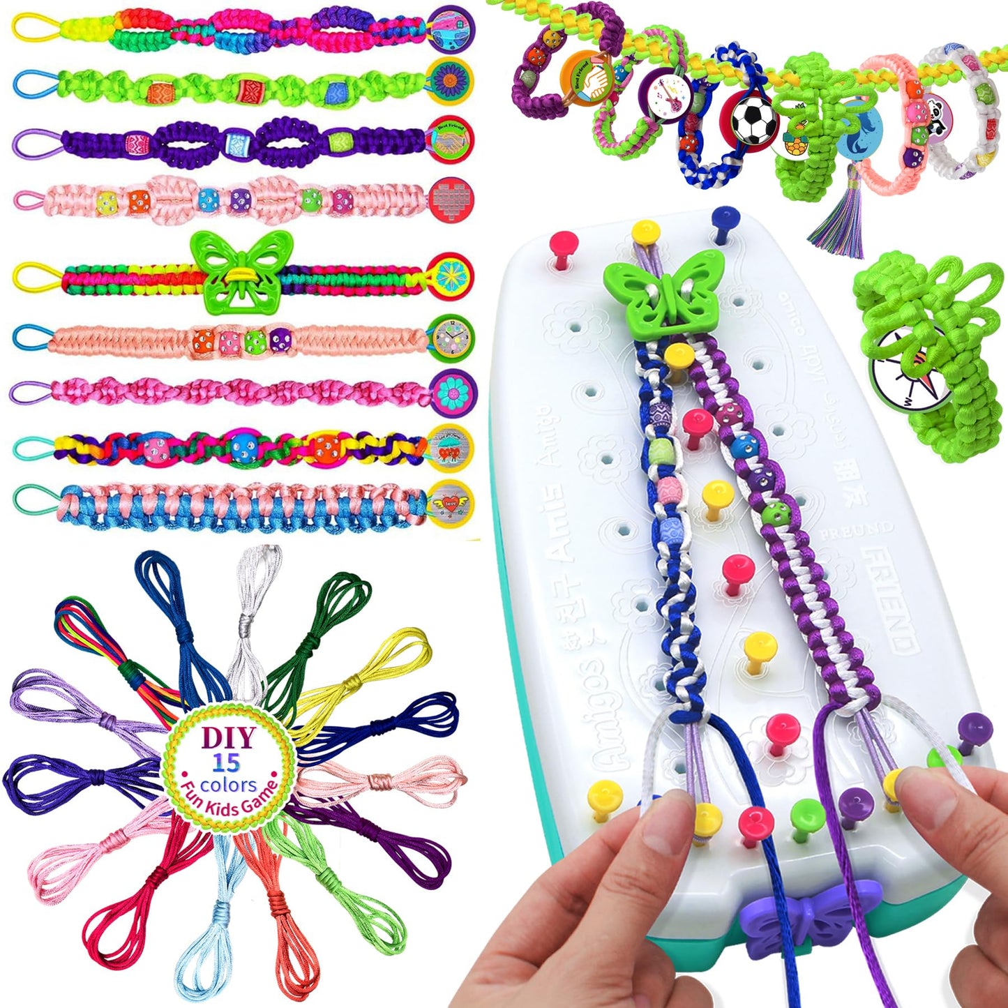 Coiinala Friendship Bracelet Making Kit for Girls, DIY Bracelets Maker Jewelry String Braiding Set Toys - Best Gifts Ideas Arts 