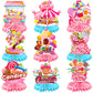 9PCS CandyLand Party Decorations, Candy Land Table Centrepieces Candy Themed Honeycomb Decorations Colourful Lollipop Birthday P