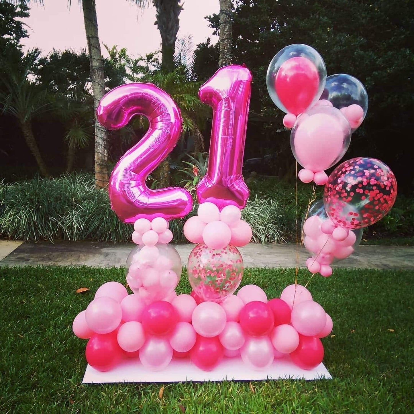 40 Inch Hot Pink 21 Number Balloons Giant Jumbo Huge 12 Or 21 Foil Mylar Helium Number Balloons Dark Pink Birthday Mylar Digital