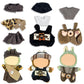 3 Pack Clothes Outfits Set for 17cm Doll(Not Includ Doll) 17cm Clothing Accessories Hat Pants&Skirt Set Cute Fashion Style
