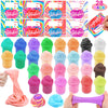 Valentines Gifts For Kids 28 Pack Prefilled Valentine Butter Slime Cup Bulk 28 Colors And 28 Valentines Cards For Kids School Cl