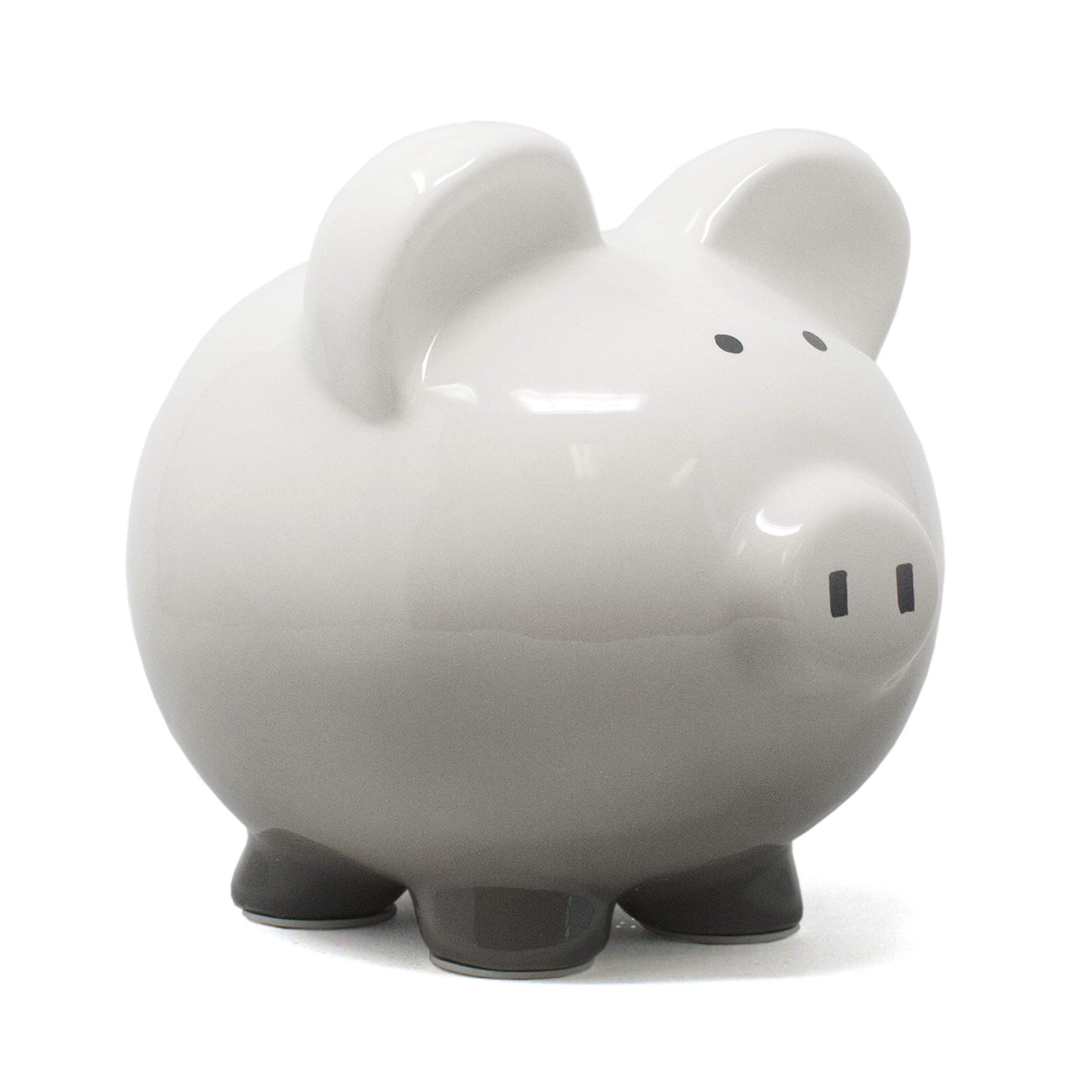 Child to Cherish Ombre Ceramic Piggy Bank, Gray