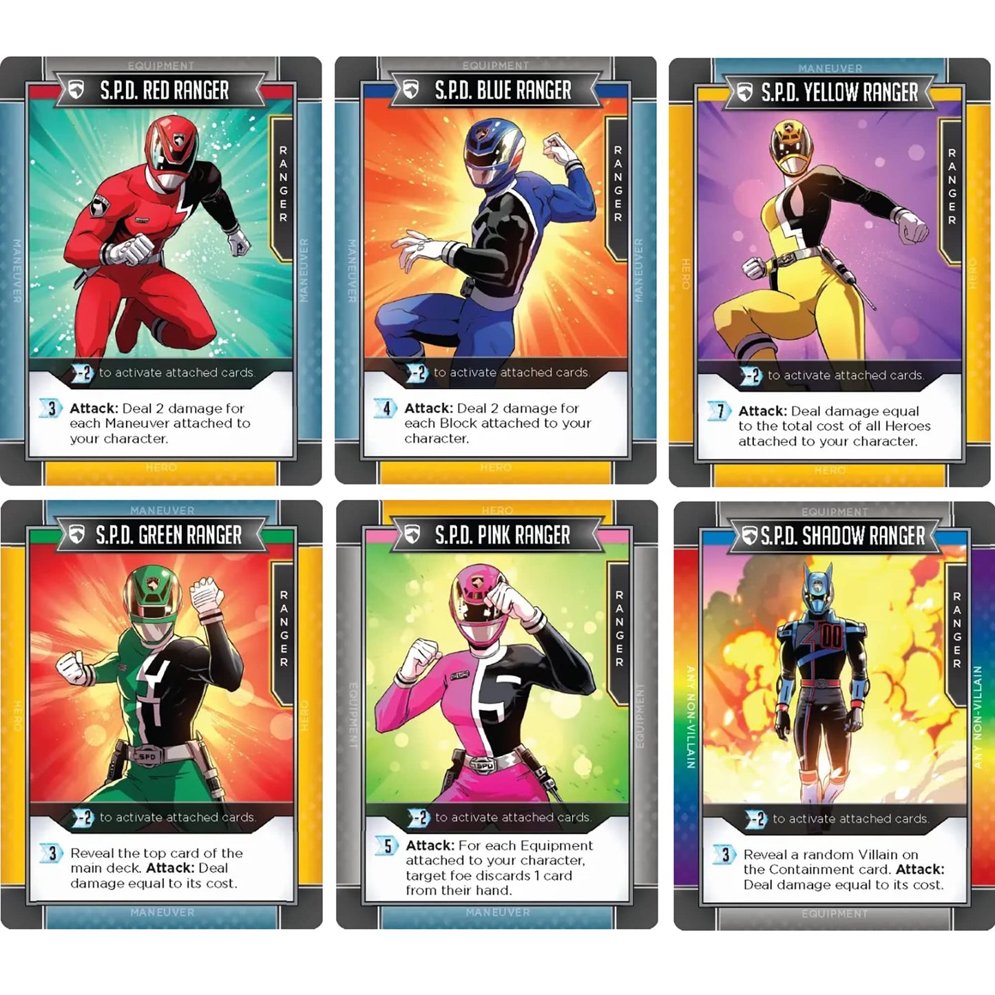 Renegade Game Studios Power Rangers Deck-Building Game: S.P.D. To The Rescue - Expansion Set, Introduces Stackable Cards, Renegade Game Studios, 2-4 Players, 30-70 Mins, Ages 14+