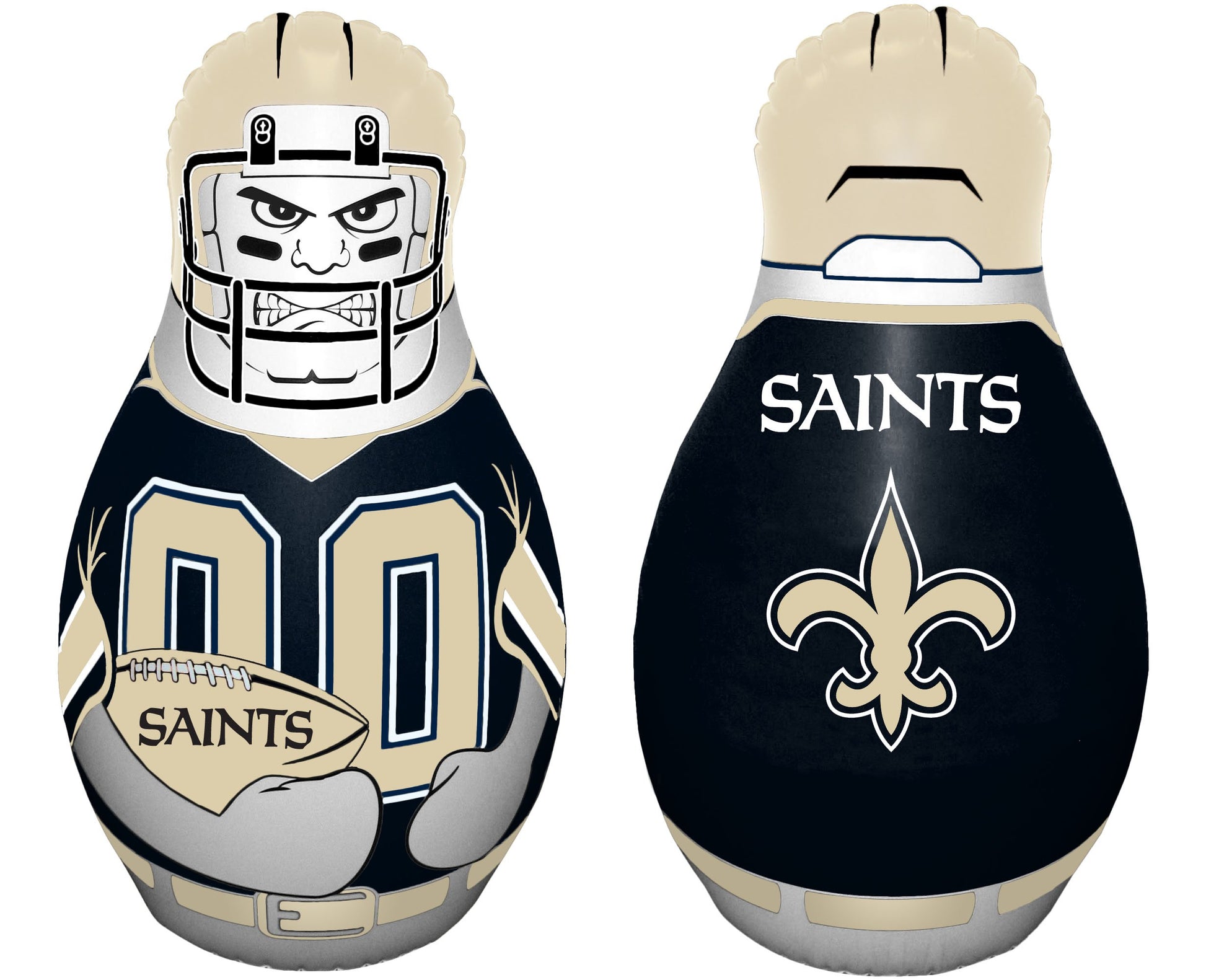 Fremont Die NFL New Orleans Saints Bop Bag Inflatable Tackle Buddy Punching Bag, Standard: 40 Tall, Team Colors