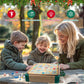 Arcturine 14-In-1 Wooden Board Games Set - Multi-Game Combo With Snakes And Ladders, Sling Puck, Bowling And More - Portable Tra